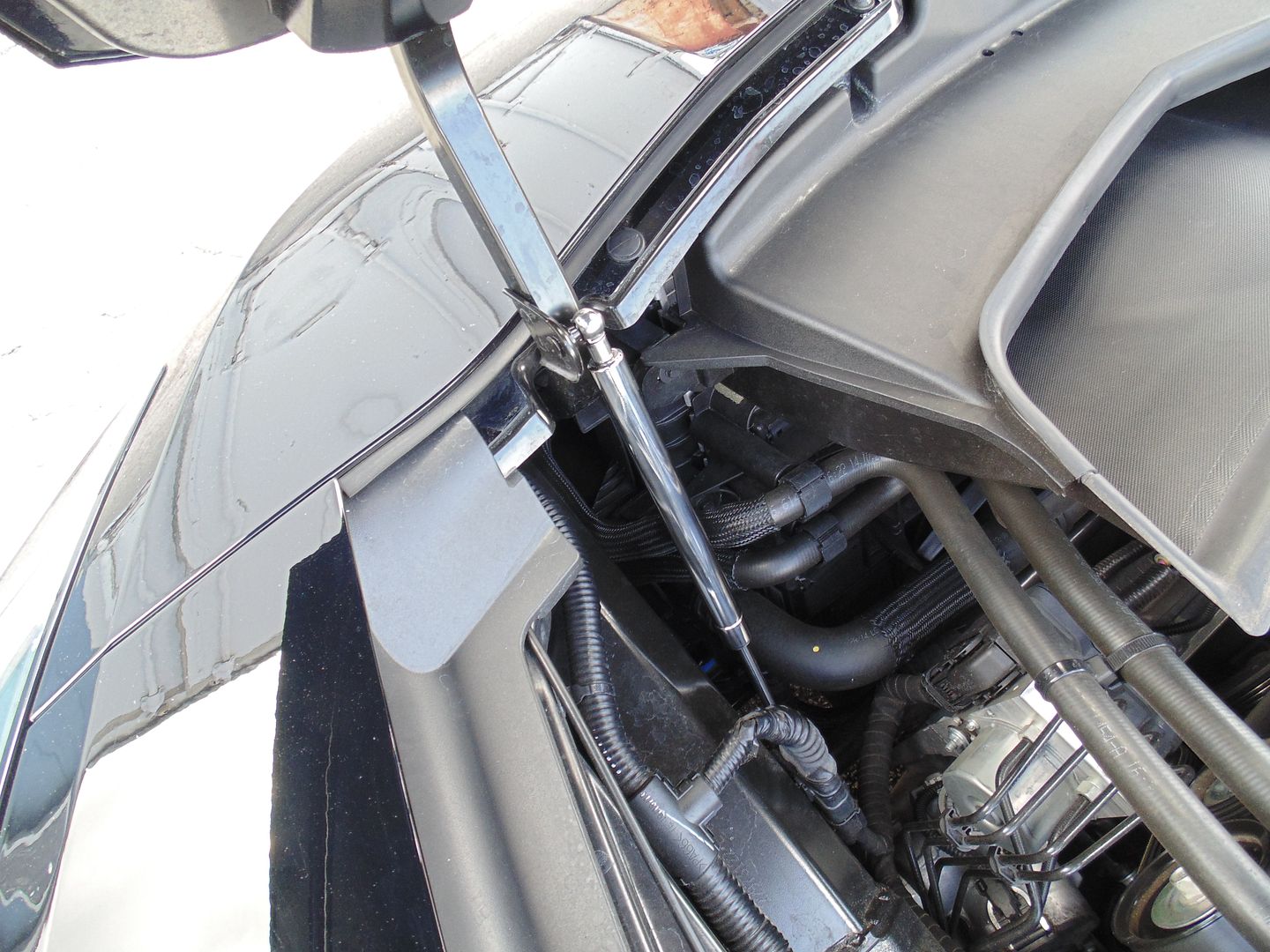 C7 Chrome Corvette Deluxe Polished Stainless Hood Struts Prop Shock